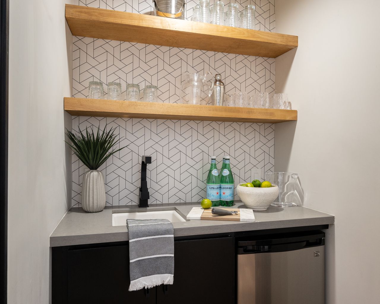 inside of pantry wet bar